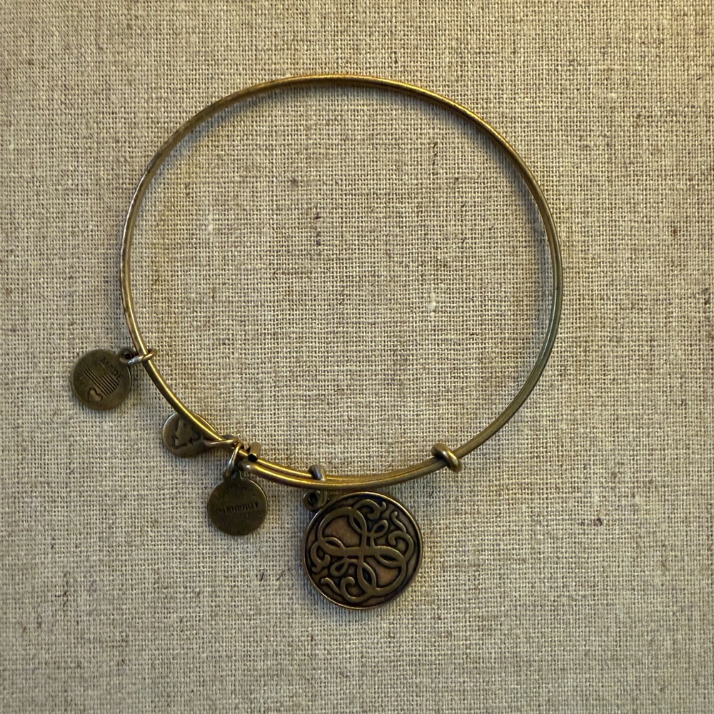 ALEX & ANI Charm Bracelet, Scroll Design, Energy